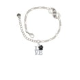 thumbnail image 2 of Delight Jewelry Silvertone Love with Black Paw Silver-tone Paw Infinity Link Chain Bracelet, 6"+2" Extender, 2 of 3