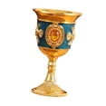 thumbnail image 3 of lingqin Medieval Goblet Compact Engraved Anniversary Handcraft Multipurpose Wine Cup Gold Blue, 3 of 9