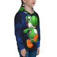 thumbnail image 3 of Super Mario Yoshi Teens Sweatshirt Winter Warm Jackets Unisex Youth Hoodies Hooded Pullover Hoodie Coat Large, 3 of 9