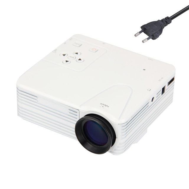 Mini proyector LED portátil 1920 x 1080 píxeles Full HD 1080P Proyector multimedia Video Película Cine en casa Enchufe de la UE Monstrate EL0883-06B