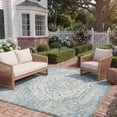 thumbnail image 3 of SAFAVIEH Courtyard Euclid Medallion Indoor/Outdoor Area Rug, Grey/Blue, 5'3" x 7'7", 3 of 10