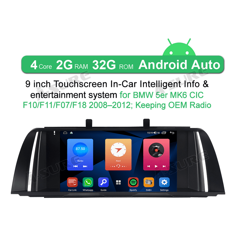 CarPlay 2+32G Android 11 Car Stereo Radio GPS for BMW 5 Series CIC F10 F11  08-12 