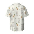 thumbnail image 2 of Xecao offers the Retro Rabbit for Men's Casual Short-sleeved Shirt, a button-up collared shirt with a pocket, perfect for beach vacations and yacht travel in the Small size., 2 of 7