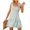 Light Green, variant on Women's Cute Ruffle Smocked High Waist Valance Dress