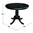 thumbnail image 5 of International Concepts 36" Round Dining Table in Black, 5 of 5