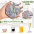 thumbnail image 2 of 6 Pcs Drink Coasters with Holder 3.94in Woven Coasters for Drinks Cute Animals in The Snow Coaster Set for Protection Table, 2 of 7