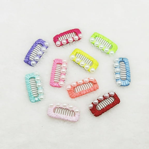 Cheers.US 10Pcs Dog Hair Clips Pet Hair Barrettes Dog Hair Accessories Clip Pet Grooming Products Faux Pearl Hair Clips Cute Pet Hairpin Headwear for Dog Cat Puppy Pet