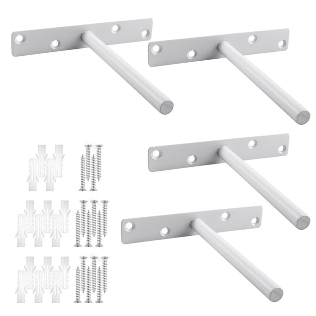 Billuyoard Juego de 4 soportes flotantes excelentes: aptos para cualquier estante de hogar u oficina Soportes y soportes Material oculto de alta Decoración del hogar