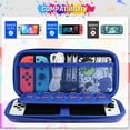 thumbnail image 4 of RHOTALL Étui de Transport Bleu pour Nintendo Switch & Switch OLED, Coque pour splatoon 3, Étui Rigide Portable de Voyage pour Accessoires de Jeu Switch, Ensemble avec Étui de Jeu et 2, 4 of 7