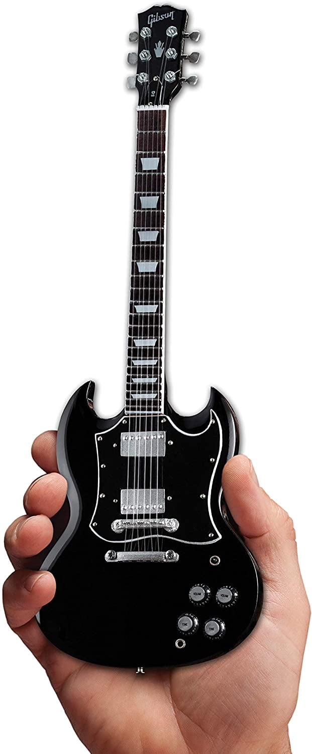 Gibson SG Standard Ebony 1:4 Scale Miniature AXE Guitar Replica - Officially Licensed Collectible (GG-221)