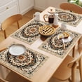 thumbnail image 5 of Bohemia Orange Floral Placemats Set of 1, Vintage Boho Ethnic Farmhouse Flower Pattern Non-Slip Place Mats Washable Table Mats for Kitchen Dining Table Decorations Indoor/Outdoor, 5 of 9