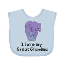 Inktastic I Love My Great Grandma Elephant Boys Baby Bib