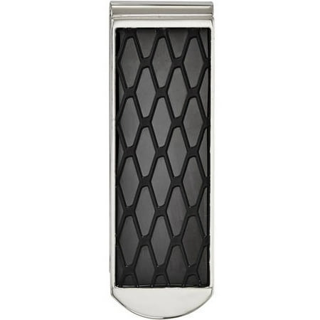 Black Money Clip - Primal Steel Stainless Steel Polished Black IP-Plated Money Clip