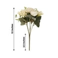 thumbnail image 3 of Efavormart 2 Pack | 12"  Ivory Artificial Assorted Peony Flower Bouquets, Silk Floral Arrangements, 3 of 5