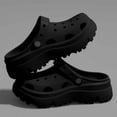 thumbnail image 6 of GPOECD Summer Clogs Unisex Solid Color Comfort Classic Couple Matching Shoes Soft Lightweight On Beach Garden Outdoor Shoes Z8261-Black,7.5, 6 of 6