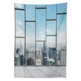 thumbnail image 3 of Ambesonne Scenery Tablecloth Rectangular Table Cover, Office in Skyscrapers, 60"x84", Sky Blue and Grey, 3 of 4