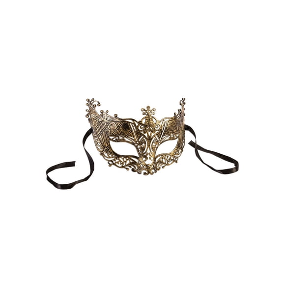Gold Filigree Mask Halloween Costume Accessory