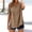 Khaki, variant on Aoiroe Women's 3/4 Sleeve V Neck Tops,Fashion Tops for Women Trendy Cotton Linen Dress Shirts Womens Fall Tops Work Tops Rolled Up Long Sleeve Tops Work Gauze Tops Green L