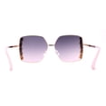 thumbnail image 4 of Womens Rhinestone Chain Jewel Trim Classical Metal Rim Butterfly Sunglasses Gold Purple, 4 of 4