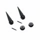 thumbnail image 3 of Pendientes Sunnimix Punk Acero Inoxidable Negro Mujer, 3 of 8