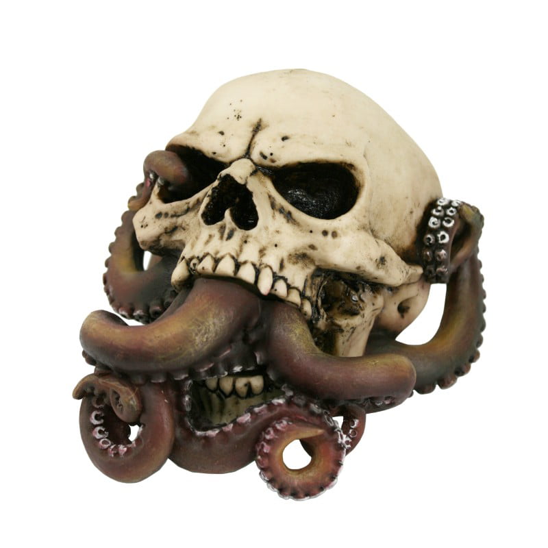 8.5" Height Deep Sea Octopus Kraken Tentacles Hauling Ship Anchor Figurine Decor 