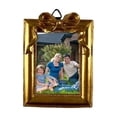 thumbnail image 4 of Gold Carved Photo Frame – Resin Bow Hanging Wall Frame with Stand 6 Shapes To Choose Versatile Tabletop & Wall Decor(C), 4 of 5