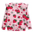 thumbnail image 6 of Yuyamidu Strawberry Sweatshirt for Toddler Girls 1-2T Pink Ruffle Shoulder Crewneck Sweatshirts Long Sleeve Outdoor Play Pullover Tops Lightweight Soft Workout Outfits, 6 of 8