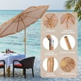 thumbnail image 3 of Autlaycil 7.5 ft Hula Thatched Tiki Patio Beach Umbrell,Patio Umbrella, Outdoor, Beach-Yellow, 3 of 7