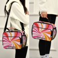 thumbnail image 5 of FORMRS Student Insulated Lunch Bag with Shoulder Strap Reusable Cooler Box for School, Swirling Lines, 5 of 9