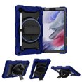thumbnail image 4 of 3in1 Rotating Stand Case for Samsung Galaxy Tab A7 Lite 8.7 inch SM-T220 with Hand/Shoulder Strap, Shockproof Rugged, Blue, 4 of 7