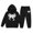 Q122 Black, variant on Angala 2 Piece Outfits For Girls Hooded Long Sleeve Bowknot Print Sweatshirt With Jogger Pants Set Girls Fall Season Wear Clothes