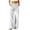 White, variant on Corduroy Pants for Women Vintage Wide Leg Pant Textured Button Waist Pant with Pockets for Fall(White,Medium)