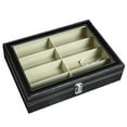 thumbnail image 2 of Caja de almacenamiento de gafas de sol con 8 lotes, caja de almacenamiento de gafas de cuero PU Afortunado Sencillez, 2 of 5
