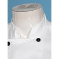 thumbnail image 3 of YONGHS Unisex Chef Jacket Cooking Coats Short Sleeve Canteen Hotel Restaurant Work Uniforms Top White-A 3XL, 3 of 7