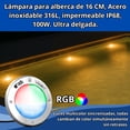 thumbnail image 5 of 2 Lámparas LED Sumergible Para Alberca de nicho o sobreponer ADS SPA 100W 16CM Multicolor RGB Con Transformador, 5 of 5