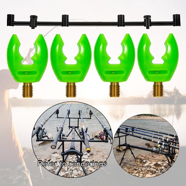 Engranaje Del Equipo Del de 45cm Silicona Verde shamjiam Barra de zumbido de descanso de caña de pescar