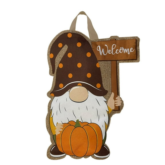 Briarwood Lane Fall Gnome Burlap Door Hanger