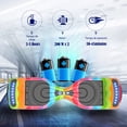thumbnail image 3 of HOVERSTAR Bluetooth Hoverboard, LBW12A Color cromado o monopatín eléctrico de piel impresa con ruedas intermitentes LED, 3 of 5