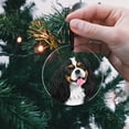 thumbnail image 5 of WIRESTER Large 3 inch Acrylic Ready to Hang Ornament, Hanging Ornaments for Christmas Tree Holidays Party Home Office Xmas Tree Decoration Gift - Tricolor Cavalier King Charles Spaniel Dog, 5 of 7