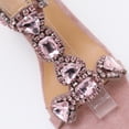 thumbnail image 6 of Trendin Mode Women's Rhinestone Block Heel Sandals – Square Toe Faux Suede Ankle Strap Dress Heels for Party Wedding Vacation, 6 of 8