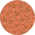 thumbnail image 1 of Ahgly Company Tapis Rond Intérieur à Motifs Rouge Écarlate, 8 Pieds Rond, 1 of 6