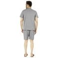 thumbnail image 4 of Inkmeso Solid Cotton 2 Pc Nightwear Set Summer Shorts and Tshirt Set For Men Sleepwear Classic Pajama Set, 4 of 8
