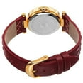 thumbnail image 2 of Women's BUR154BUR Yellow Gold Quartz Watch with Swarovski Crystal Accents and Burgundy Dial With Burgundy Quilted Satin Strap, 2 of 4