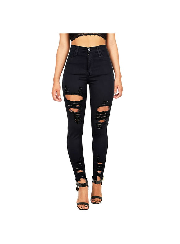 Womens Skinny Jeans in Womens Jeans | Black - Walmart.com