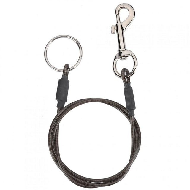 Correa de alambre de acero envuelta, cuerda fija para mascotas, Cable de aseo, bucle único para baño de ducha de mascotas