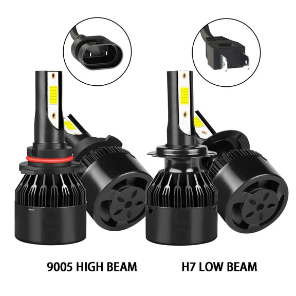 RXTSQI 4x 9005 H7 LED Headlight High&Low Beam Bulbs 6000K for Subaru Outback 2005-2014,c9