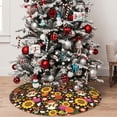 thumbnail image 5 of Picia Sunflowers Mushrooms Print Christmas Tree Skirt , Christmas Tree Skirt Ornaments for Merry Christmas Holiday Party Decorations Indoor Outdoor-30", 5 of 7