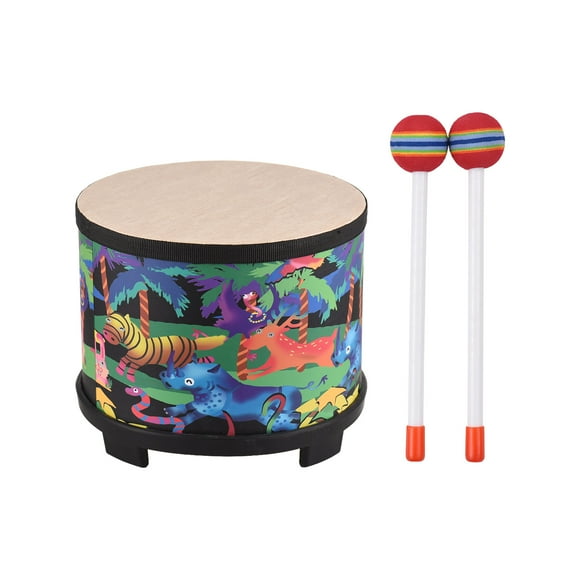 Percussion Instrument,Floor Drum Birthday Floor Drums With Birthday Floor Drums 8-inch Floor Drum Drums With 2 Percussion 8-inch Floor 2 Drum Musical Drum Set Drum Buzhi
