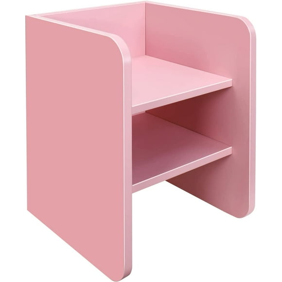 Multi Functional Storage Cube, Highly Collocable End Table,Side Table,Night Stand,Bedside Table,Bookshelf and Stackable Organizer Display Shelf for Any Space, Carb Certified Non Toxic(Pink)
