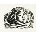 thumbnail image 3 of Leo Gestel 18x15 Black Modern Framed Museum Art Print Titled - Two Masks for Building and Rocks (Sketch) (1936), 3 of 5